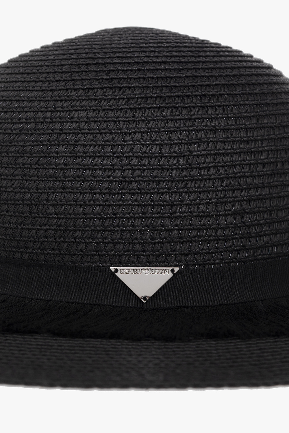 Black Wide brim hat with fringes Emporio Armani - Vitkac GB